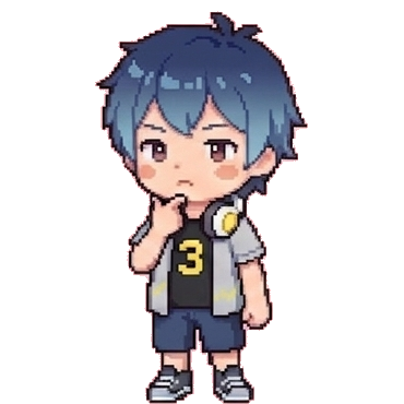 考えるサードくん
