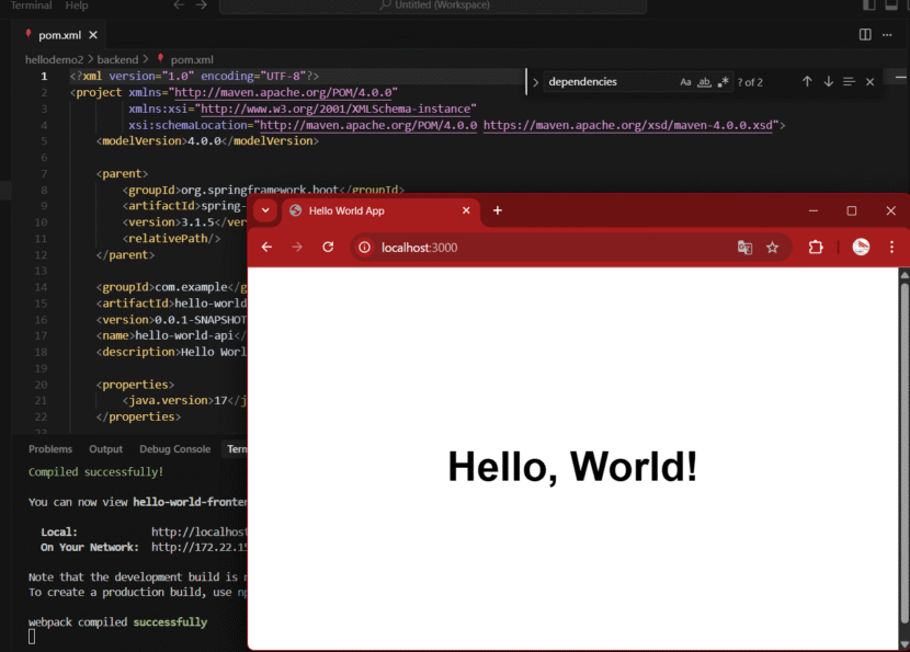 フルスタック開発入門: ReactとSpringで「Hello, World!」を表示する5つのステップ