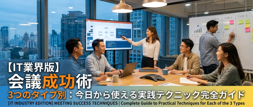 【IT業界版】ミーティング成功術｜3つのタイプ別に使える実践テクニック完全ガイド